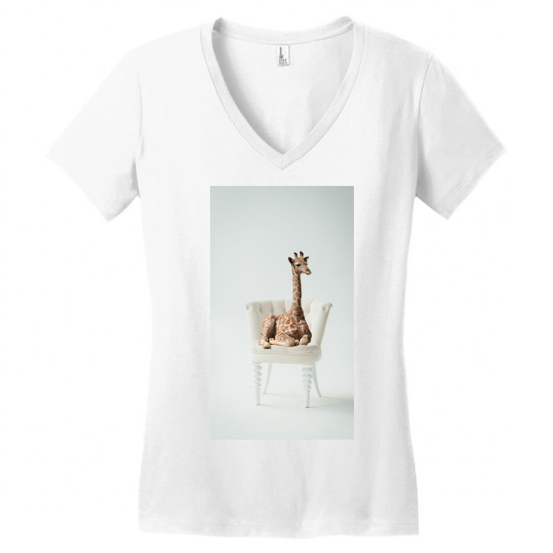 Giraffe Women's V-neck T-shirt | Artistshot