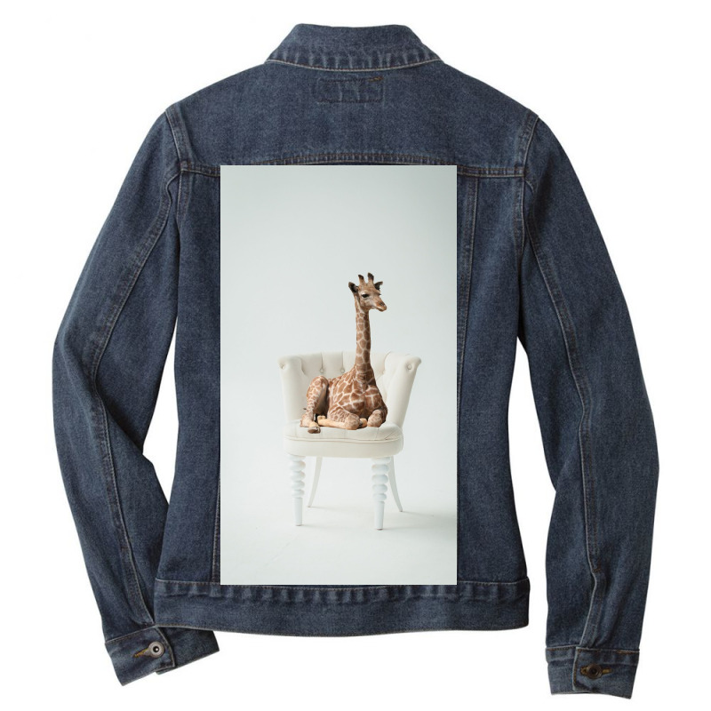 Giraffe Ladies Denim Jacket | Artistshot