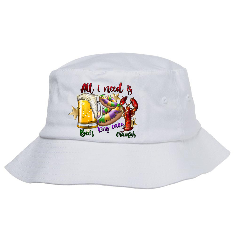 All I Need Is Beer King Cake Crawfish Bucket Hat | Artistshot