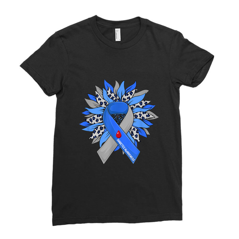 Diabetes Sunflower Type T1d T2d Diabetic Diabetes  Ladies Fitted T-Shirt by SamAlexanderMcnutt | Artistshot