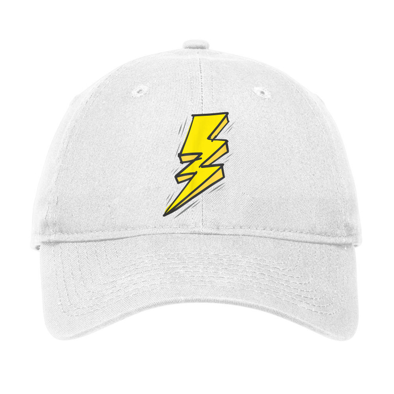 Jagged Yellow Lightning Strike Bolt T Shirt Adjustable Cap by catricegar | Artistshot