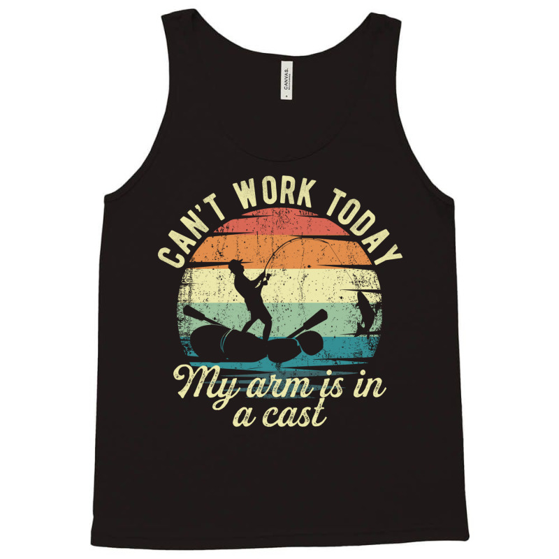 Cant Work Today My Arm Is In A Cast Funny Fishing Hunting Lover Gift V Tank Top | Artistshot