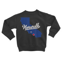 Norwalk California Ca Map T Shirt Toddler Sweatshirt | Artistshot