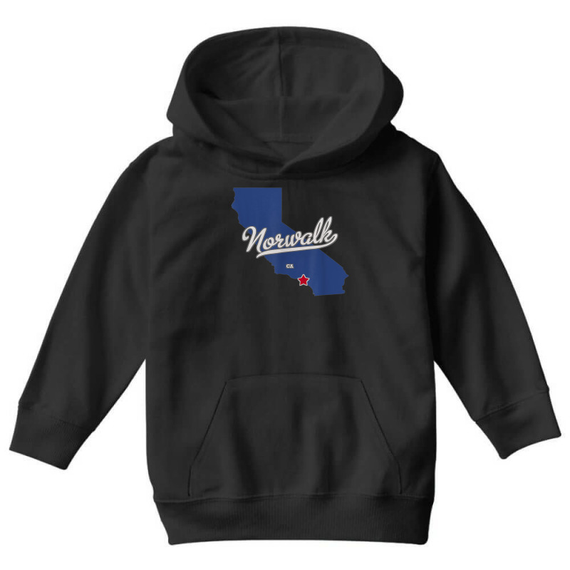 Norwalk California Ca Map T Shirt Youth Hoodie | Artistshot