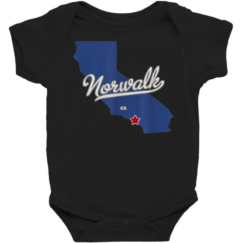 Norwalk California Ca Map T Shirt Baby Bodysuit | Artistshot