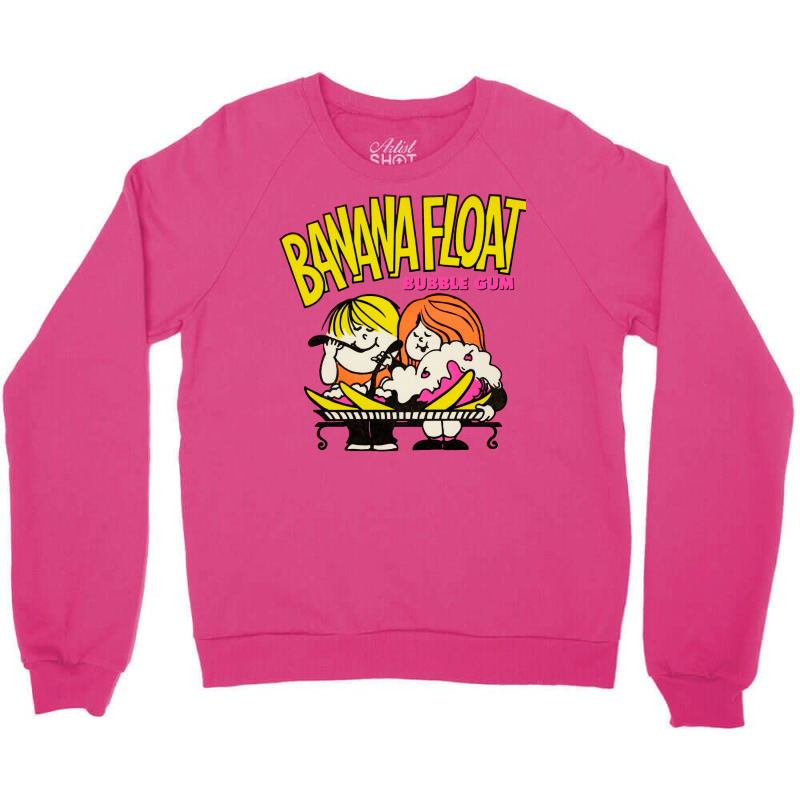 Banana Float Bubble Gum Crewneck Sweatshirt by fujiogathb | Artistshot