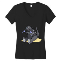 Limited Edition Cute Dinosaur Plays Women's V-neck T-shirt | Artistshot