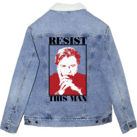 Resist This Man Unisex Sherpa-lined Denim Jacket | Artistshot