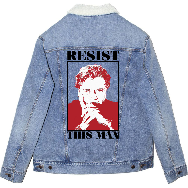 Resist This Man Unisex Sherpa-Lined Denim Jacket by loisichupeli | Artistshot