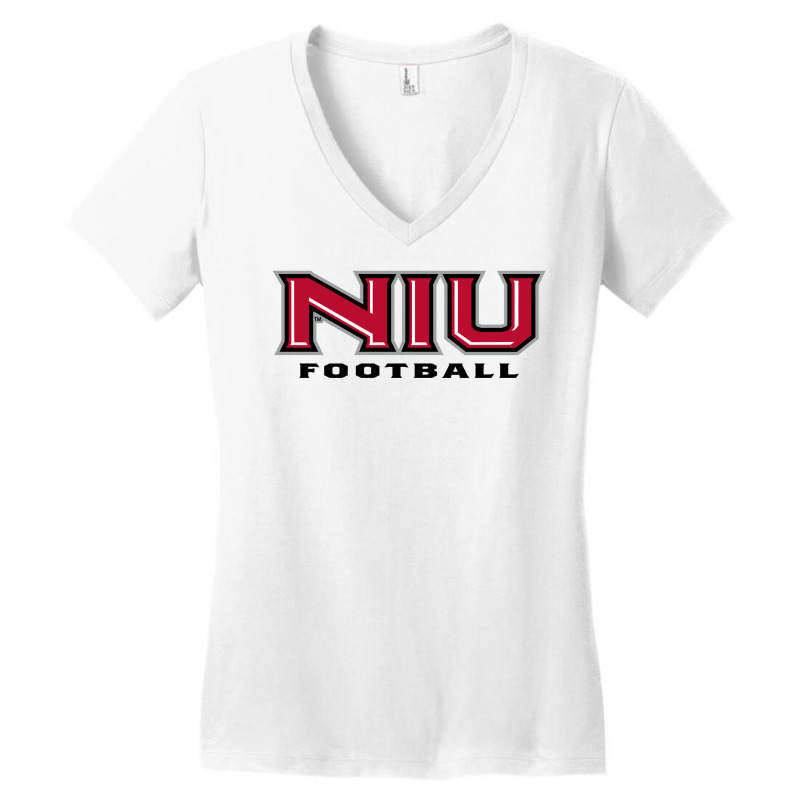 The  Northern Illinois Huskies Football, Wordmark, Women's V-Neck T-Shirt by viscaro | Artistshot