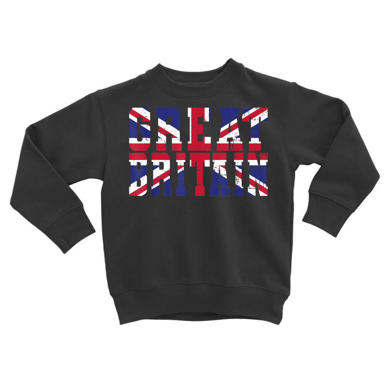 Great Britain United Kingdom Flag Vintage T Shirt Toddler Sweatshirt | Artistshot