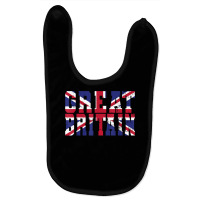 Great Britain United Kingdom Flag Vintage T Shirt Baby Bibs | Artistshot