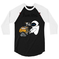 Wall E And Eve   True Love 3/4 Sleeve Shirt | Artistshot