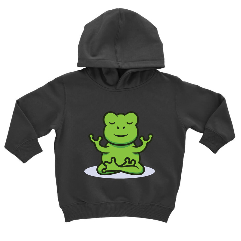 Hot Trend Cute Frog Sitting In Yoga Position Toddler Hoodie by lethithu856 | Artistshot