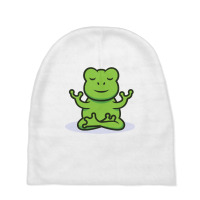 Hot Trend Cute Frog Sitting In Yoga Position Baby Beanies | Artistshot