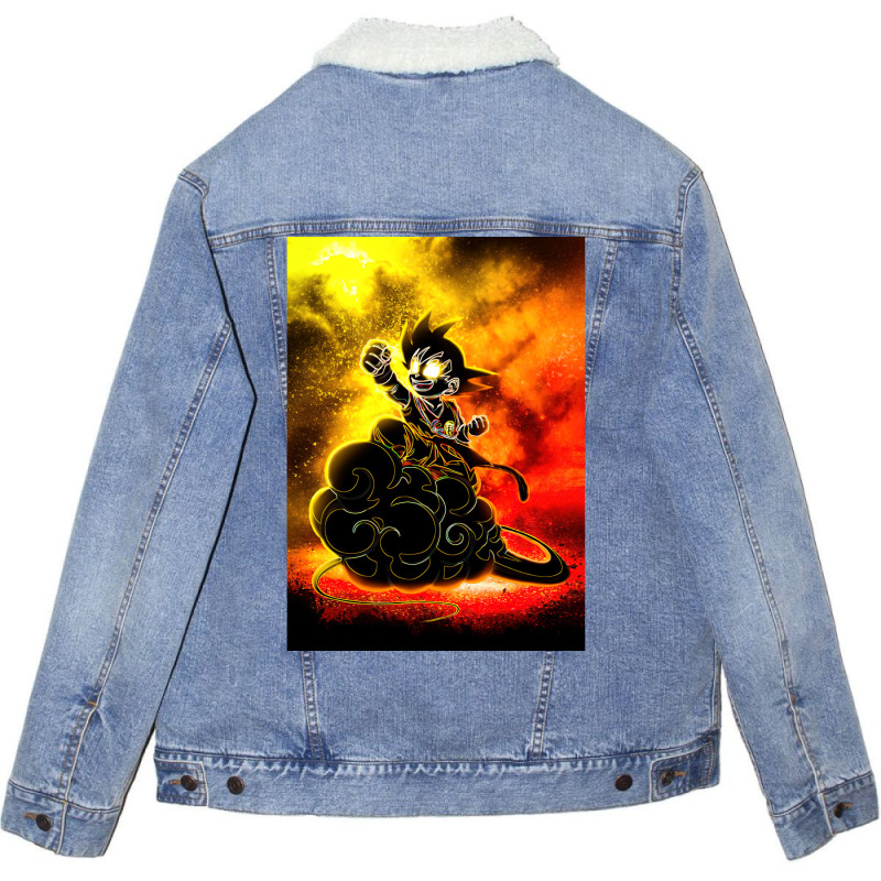 Dark Soul Of Son Goku Unisex Sherpa-Lined Denim Jacket by fujiogathb | Artistshot