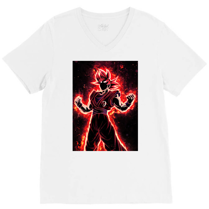 Super Saiyan God 1 V-Neck Tee by loisichupeli | Artistshot