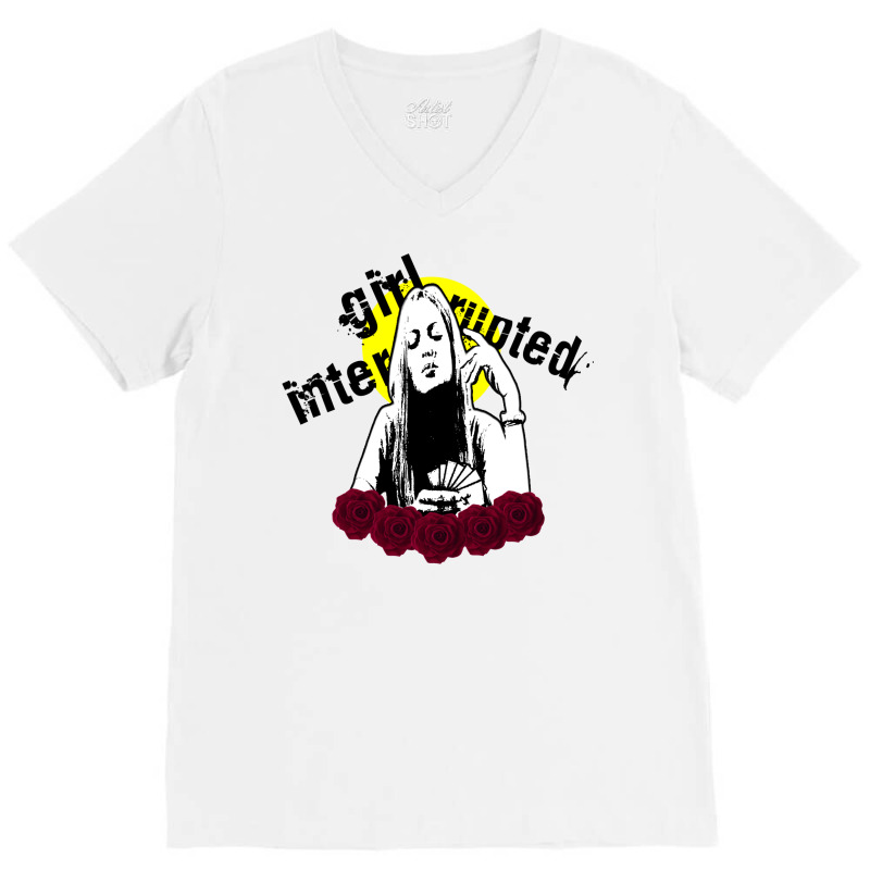 Girl Interrupted Aesthetic Art V-neck Tee | Artistshot