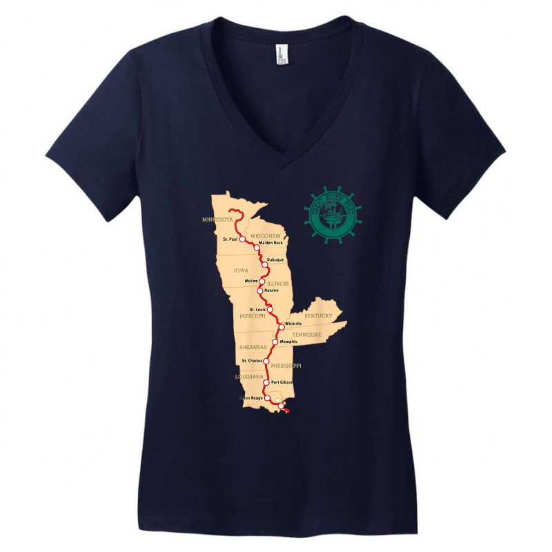 Great River Road Tshirt Roadtrip Tshirt Women's V-neck T-shirt | Artistshot