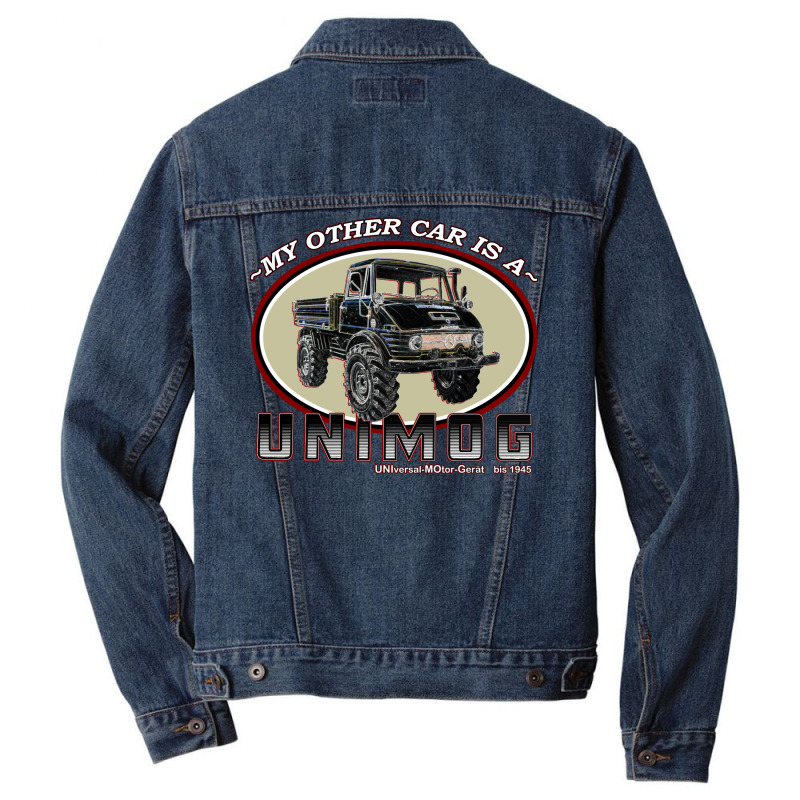 My Other Car Is A Unimog Men Denim Jacket by hermesginderq | Artistshot