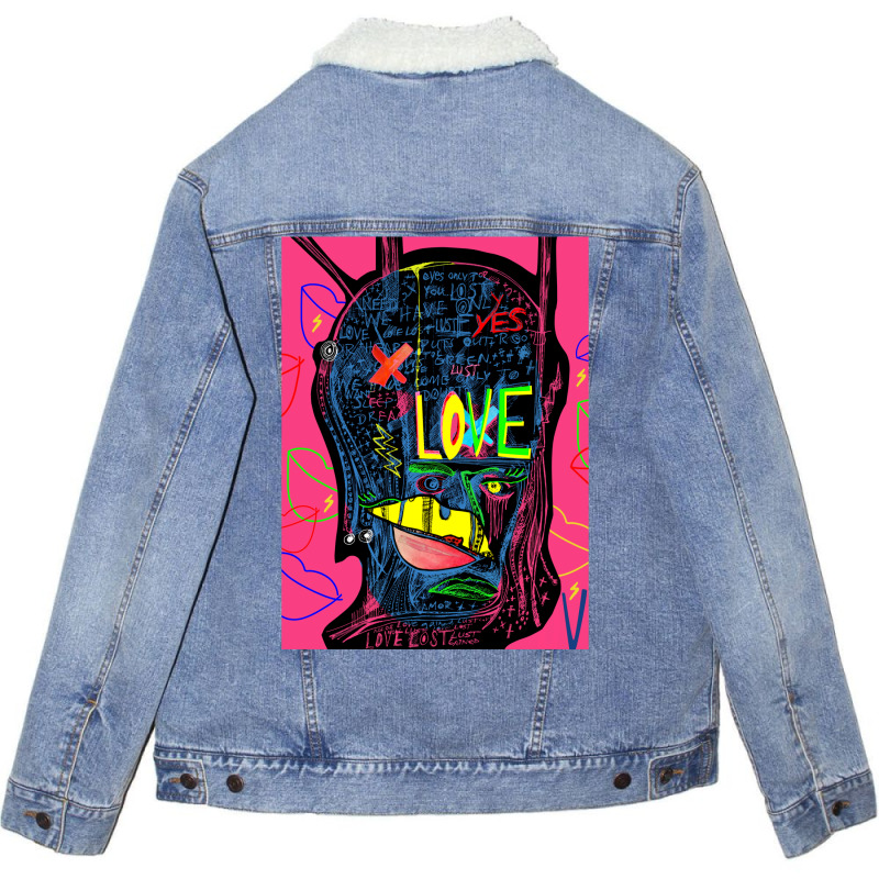 Lost Love Unisex Sherpa-Lined Denim Jacket by peickkerberk | Artistshot