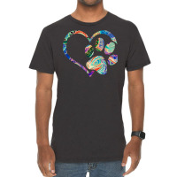 Pawprint Tie Dye Rainbow Inspired Dog Paw Print Gi Vintage T-shirt | Artistshot