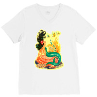 Mermaid V-neck Tee | Artistshot