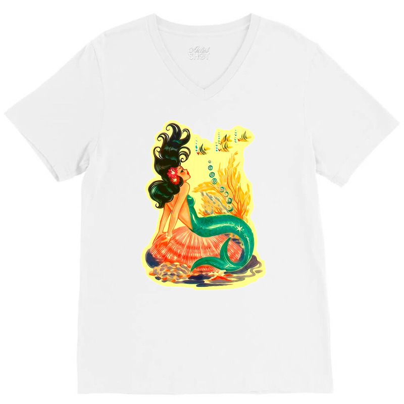 Mermaid V-Neck Tee by peickkerberk | Artistshot