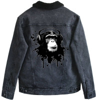 Monkey Business   Black Unisex Sherpa-lined Denim Jacket | Artistshot