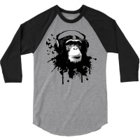 Monkey Business   Black 3/4 Sleeve Shirt | Artistshot