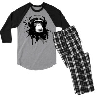 Monkey Business   Black Men's 3/4 Sleeve Pajama Set | Artistshot