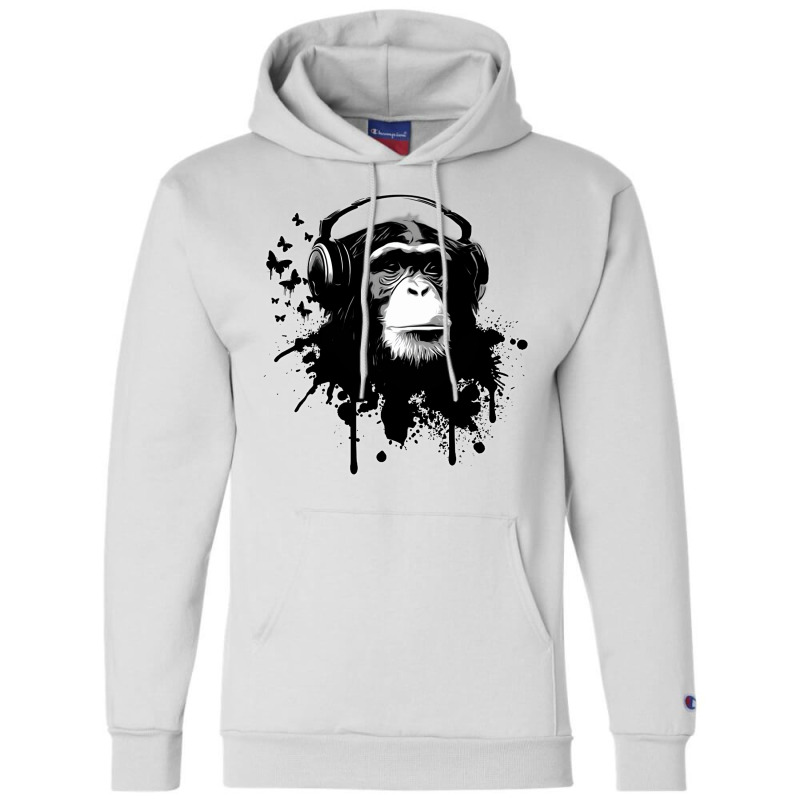 Monkey Business   Black Champion Hoodie by peickkerberk | Artistshot