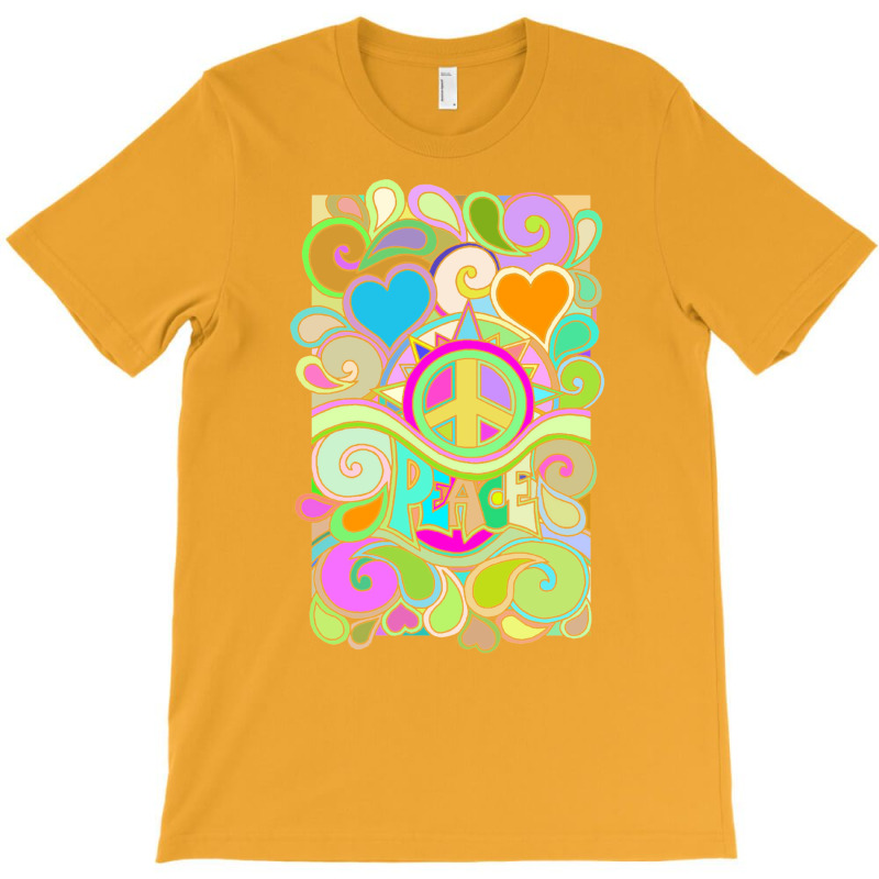 Psychedelic Hippy Retro Peace Art 1 T-Shirt by hermesginderq | Artistshot