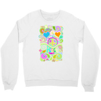 Psychedelic Hippy Retro Peace Art 1 Crewneck Sweatshirt | Artistshot