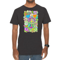 Psychedelic Hippy Retro Peace Art 1 Vintage T-shirt | Artistshot