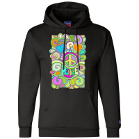 Psychedelic Hippy Retro Peace Art 1 Champion Hoodie | Artistshot