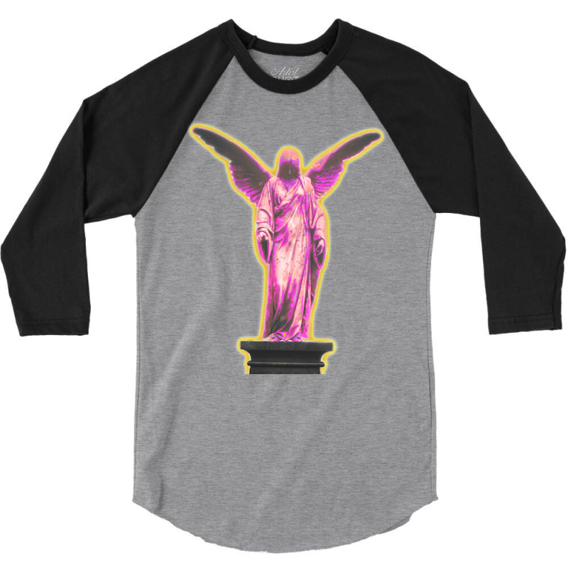 Desidero  Crying Angel  Vapowave Aesthetics 3/4 Sleeve Shirt | Artistshot