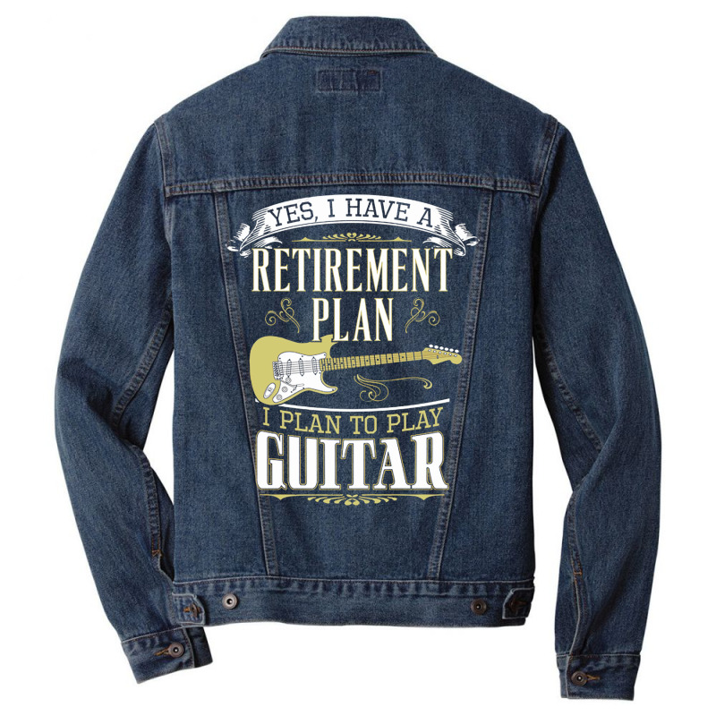 Guitar   Retirement Plan Men Denim Jacket | Artistshot