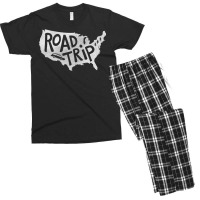 Road Trip Usa   Blue Men's T-shirt Pajama Set | Artistshot