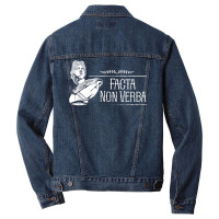 Latin Saying   Facta Non Verba T Shirt Men Denim Jacket | Artistshot