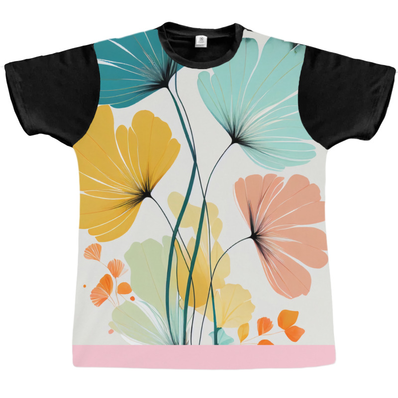 Ryleigh   Watercolor Flowers Abstract Painting Pat Graphic T-shirt by hermesginderq | Artistshot