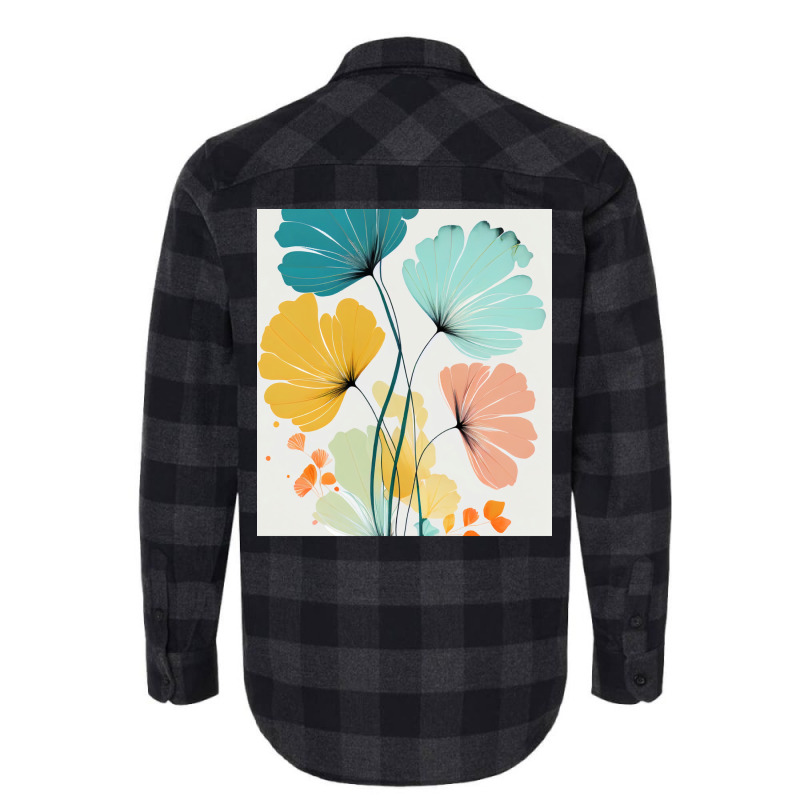 Ryleigh   Watercolor Flowers Abstract Painting Pat Flannel Shirt by hermesginderq | Artistshot