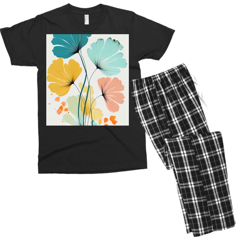 Ryleigh   Watercolor Flowers Abstract Painting Pat Men's T-shirt Pajama Set by hermesginderq | Artistshot