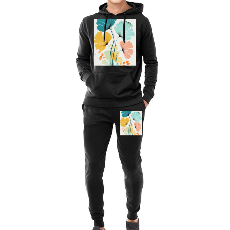 Ryleigh   Watercolor Flowers Abstract Painting Pat Hoodie & Jogger set by hermesginderq | Artistshot