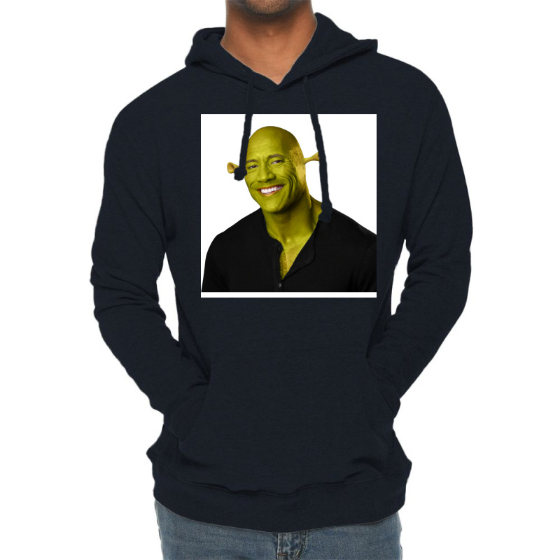 Shrek   Dwayne The Rock Johnson   Work Of Art Lightweight Hoodie by vernonfullamx | Artistshot