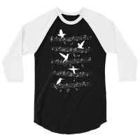 Bird Lover Musician Instrumentalist Ornithology T 3/4 Sleeve Shirt | Artistshot