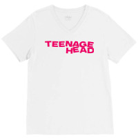 Teenage Head Print (pink) Plain V-neck Tee | Artistshot