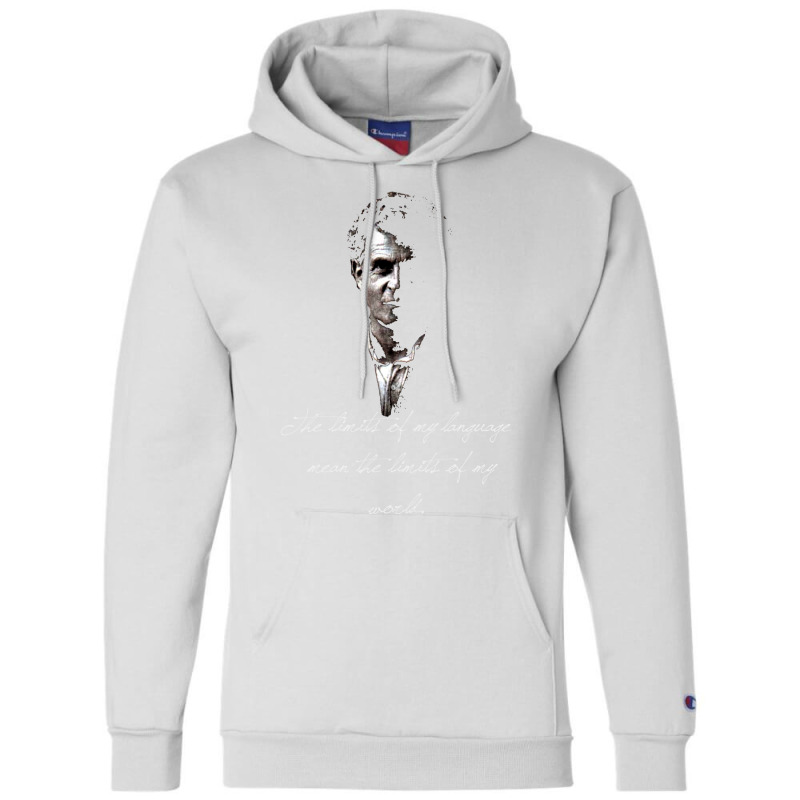 The Limits Of My Language Mean The Limits Of My Wo Champion Hoodie by hermesginderq | Artistshot