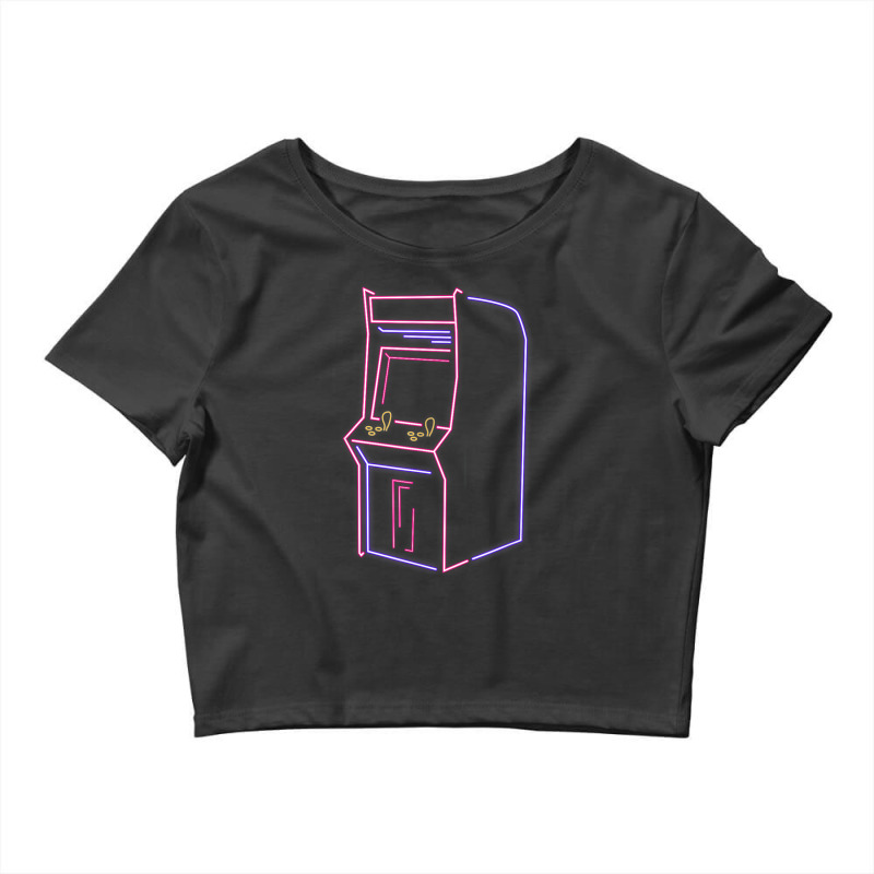 Arcade Video Gamer Game Machine Vintage 80s 90s Re Crop Top by fiddolamuf | Artistshot