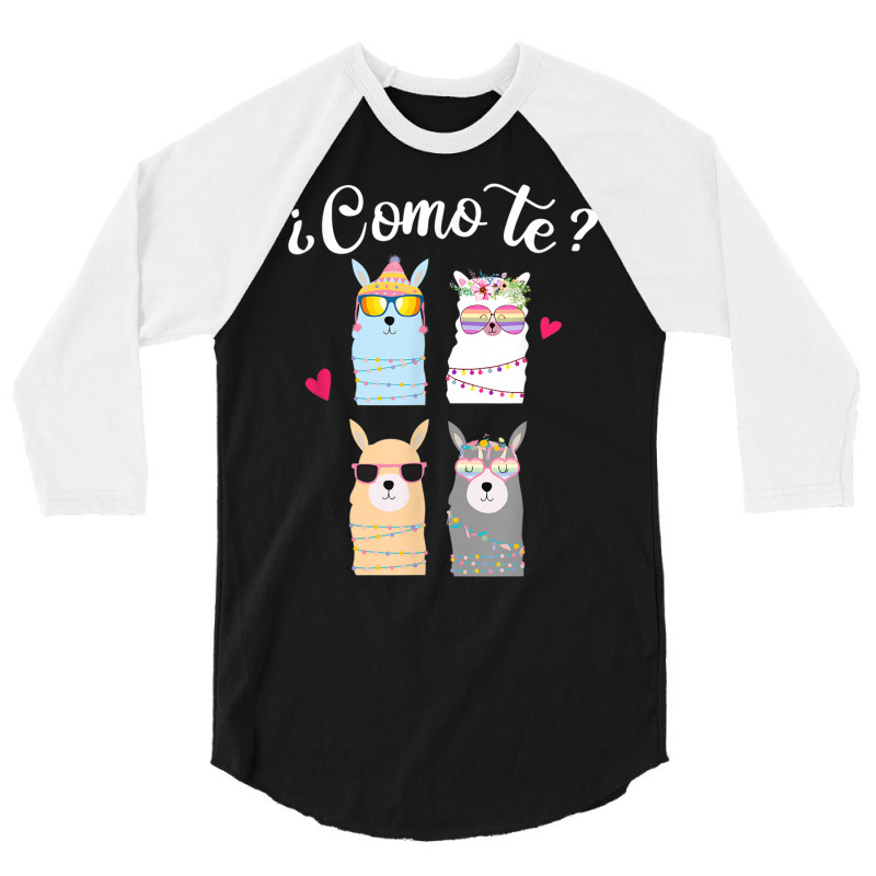 Como Te Llamas Funny Spanish Teacher Bilingual Tea 3/4 Sleeve Shirt by africaka | Artistshot